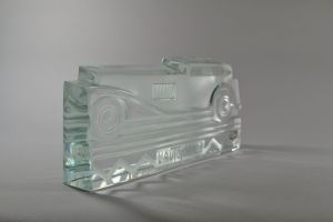 Xavier Froissart for DAUM large art deco crystal sculpture.