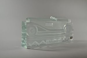 Xavier Froissart for DAUM large art deco crystal sculpture.