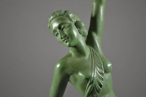 Salvatore Melani art deco bronze dancer
