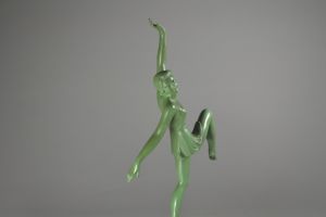 Salvatore Melani art deco bronze dancer