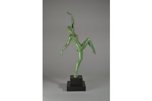 Salvatore Melani art deco bronze dancer