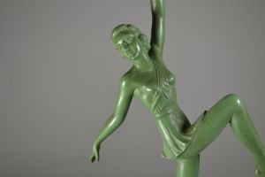 Salvatore Melani art deco bronze dancer