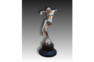 Modernist bronze dancer