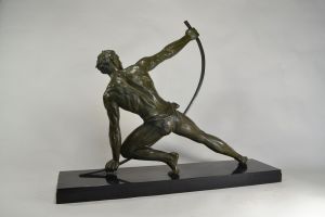 Iconic Jean De Roncourt Banding man sculpture
