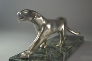 Michel Decoux silver plated bronze panther