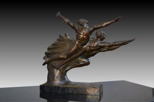 Delandre bronze sculpture