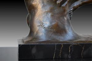 Delandre bronze sculpture