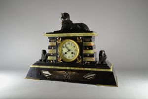 Egyptian Revival art deco clock circa 1920