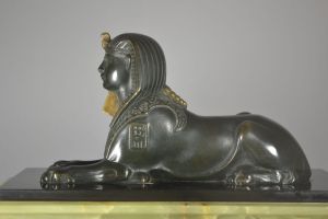 Egyptian Revival art deco clock circa 1920