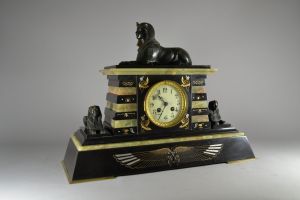 Egyptian Revival art deco clock circa 1920