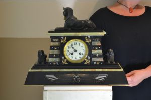 Egyptian Revival art deco clock circa 1920