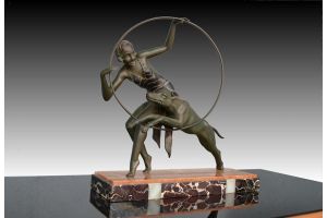 Lady with greyhound by Limousin