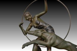 Lady with greyhound by Limousin