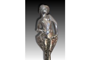 Bronze art deco flapper. Hood ornament ?