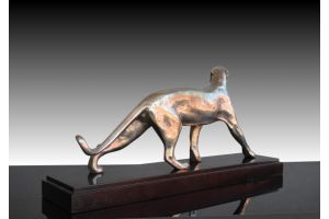 M. Font silver plated bronze panther