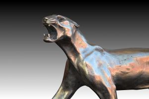 M. Font silver plated bronze panther