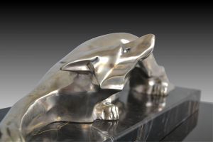 L. De Marco bronze cubist fox