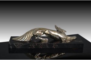 L. De Marco bronze cubist fox