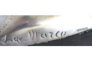 L. De Marco bronze cubist fox