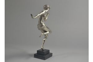 Signed Gauthier, bronze figure. Rose dancer