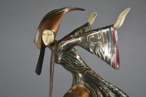Gerdago, Exotic Dancer,  cold-painted bronze and ivory figure of a female dancer. C.1925