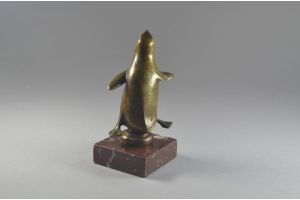 GH. Laurent bronze penguin, mascot.  