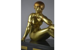 Antinea bronze nude by Guiraud Riviere