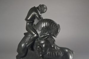 Akop Gurdjan Russian Armenian. 1923 Bronze cubist art deco sculpture 