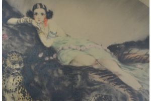 Louis ICART original etching 