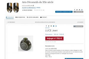 Art deco modernist Jean Luce lamp