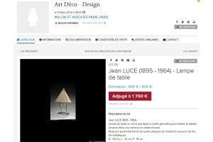 Art deco modernist Jean Luce lamp