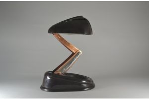 iconic streamlined modernist JUMO lamp. France 1940.