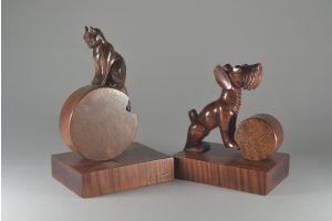 Art deco San Karner PARIS bookends. Circa 1920.
