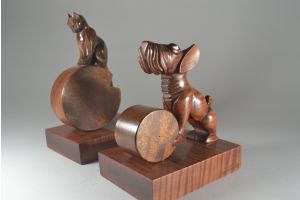 Art deco San Karner PARIS bookends. Circa 1920.