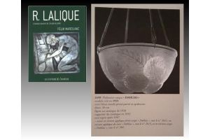 Lalique Dahlias hanging lamp