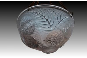 Lalique Dahlias hanging lamp