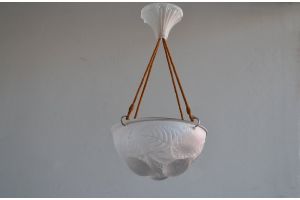 Lalique Dahlias hanging lamp