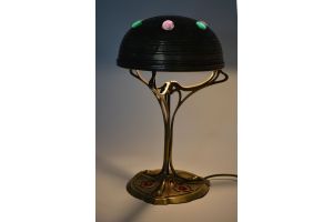 Art Nouveau lamp with real gems - Hector Guimard era.