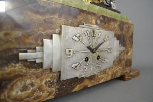 George Lavroff art deco clock garniture