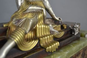 George Lavroff art deco clock garniture