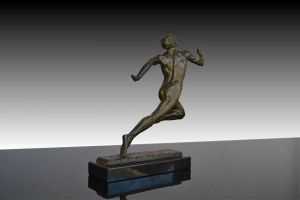 Pierre Lefaguays bronze running man