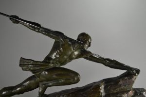 Warrior. Pierre Le Faguays bronze figure. 