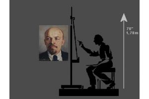 Lenin oil painting