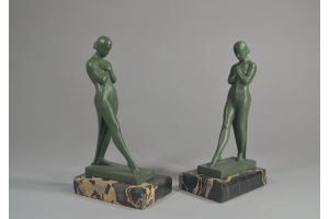 Max Le Verrier rare bookends pair. 