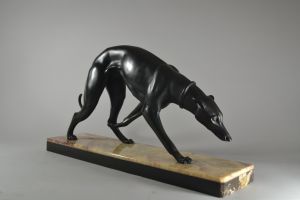 Irenee ROCHARD greyhound large sculpture