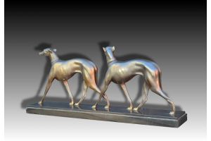 Godard Greyhound sculpture