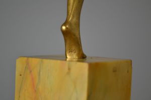 1925 Pierre Le Faguays tall bronze figure : Warrior