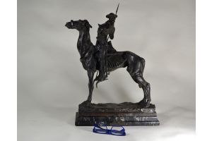 L. Orengo pre futurist cubist bronze sculpture
