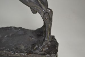 L. Orengo pre futurist cubist bronze sculpture