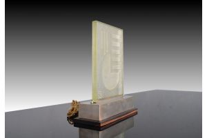 Art deco modernist Jean Luce lamp
